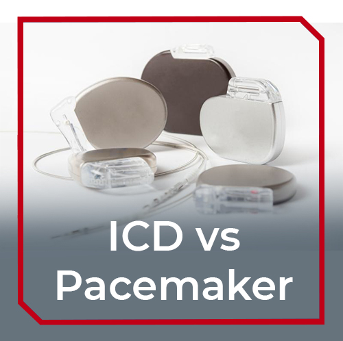 What is the difference between a pacemaker and an ICD?